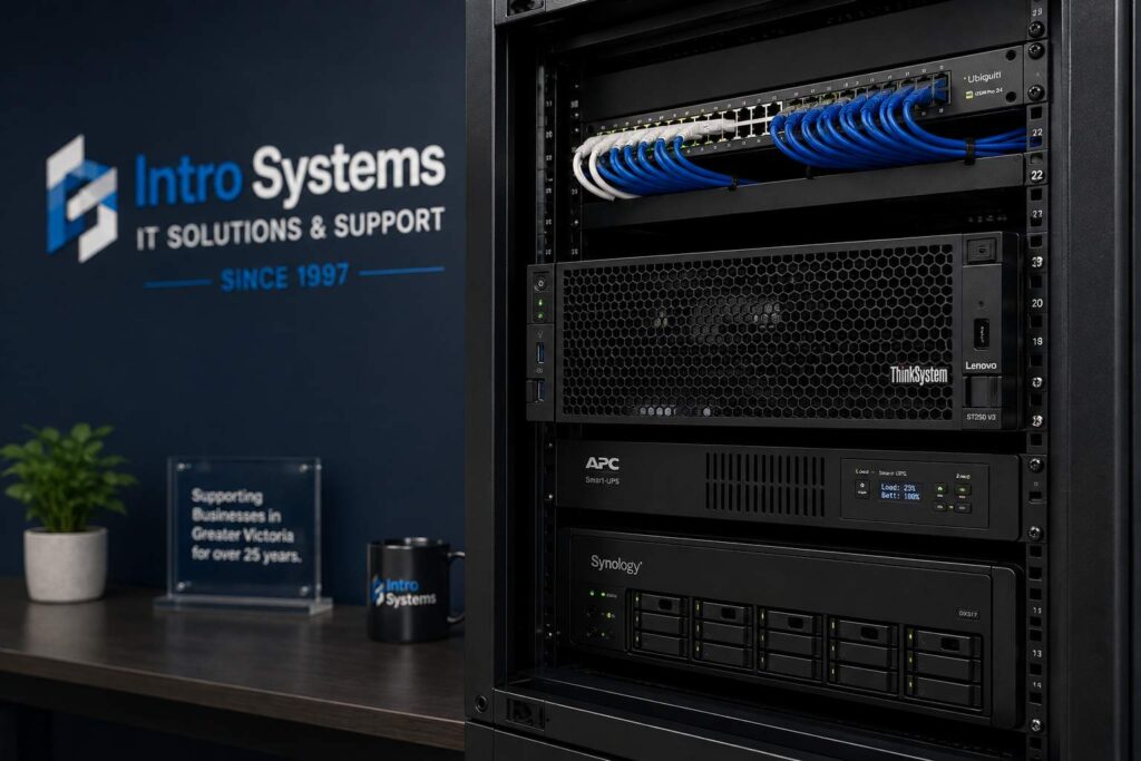 Network and server infrastructure supported by Intro Systems in Victoria BC